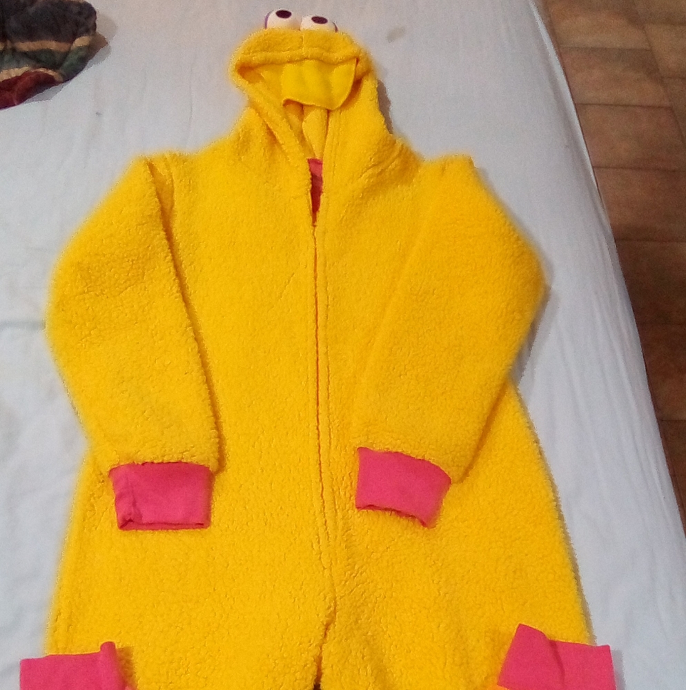 Big Bird Sesame Street costume pajama size large - XL